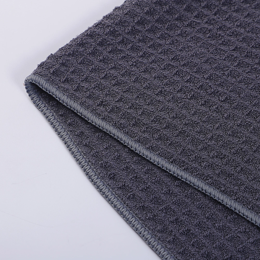 30X40cm 400GSM Grey Waffle Weave Grid Microfiber Drying Towel Car Cleaning Cloth